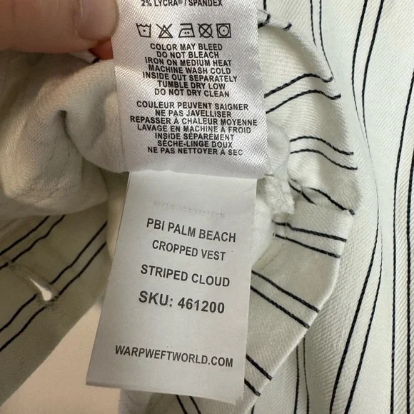 Warp + Weft Vest stripe cloud M - Picture 8 of 10